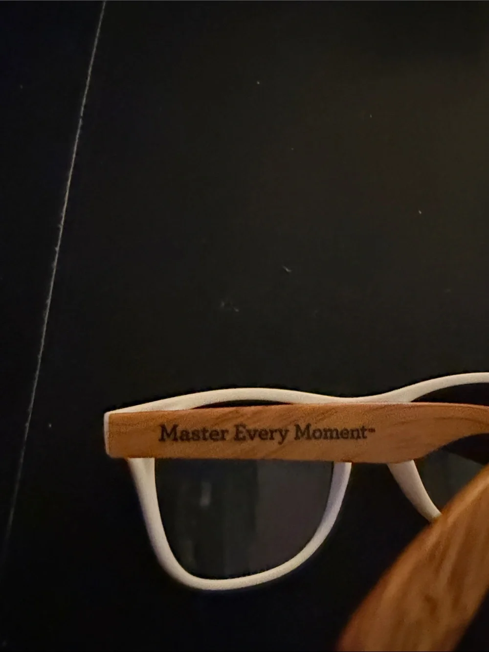 Breville White Frames with Wood-Effect Temples Sunglasses